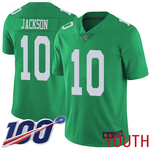 Youth Philadelphia Eagles #10 DeSean Jackson Limited Green Rush Vapor Untouchable NFL Jersey 100th Season